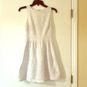 Kensie white lace sleeveless dress XS